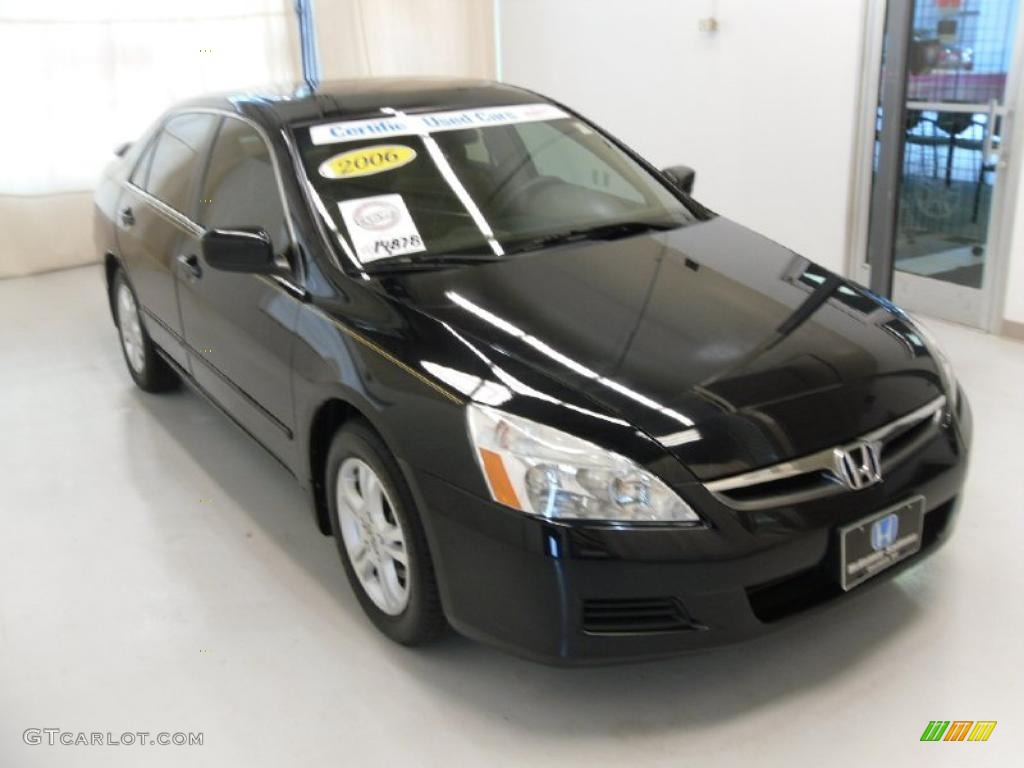 2006 Accord EX Sedan - Nighthawk Black Pearl / Ivory photo #5