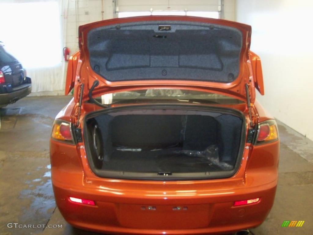 2010 Lancer GTS - Rotor Glow Orange Metallic / Black photo #19