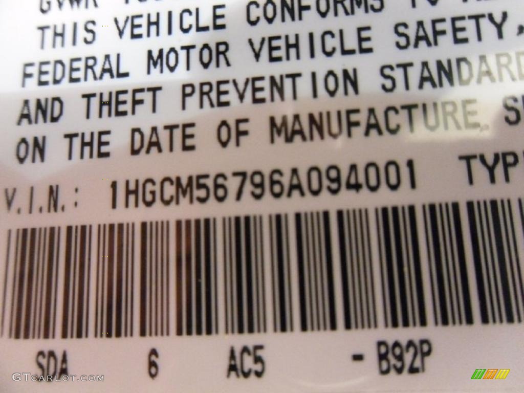 2006 Accord EX Sedan - Nighthawk Black Pearl / Ivory photo #9