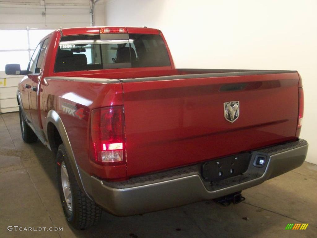 2010 Ram 1500 TRX4 Quad Cab 4x4 - Inferno Red Crystal Pearl / Dark Slate/Medium Graystone photo #7