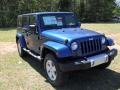 2010 Deep Water Blue Pearl Jeep Wrangler Unlimited Sahara 4x4  photo #5