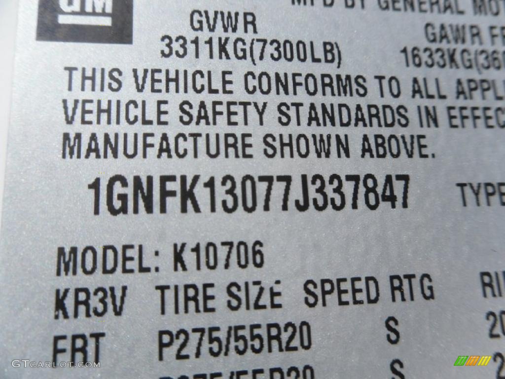 2007 Tahoe LTZ 4x4 - Summit White / Light Cashmere/Ebony photo #10