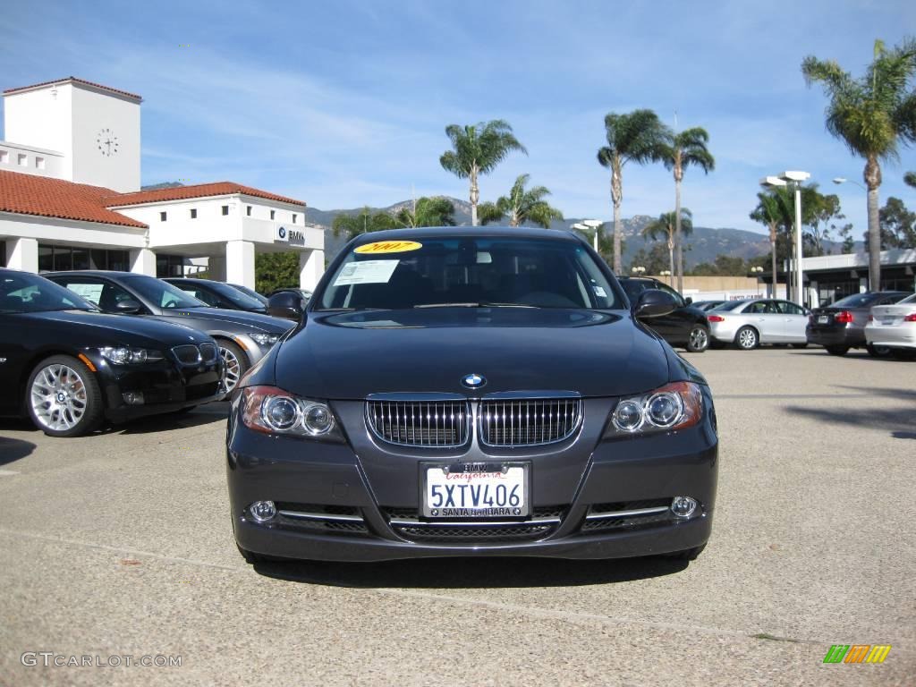 2007 3 Series 335i Sedan - Sparkling Graphite Metallic / Black photo #2