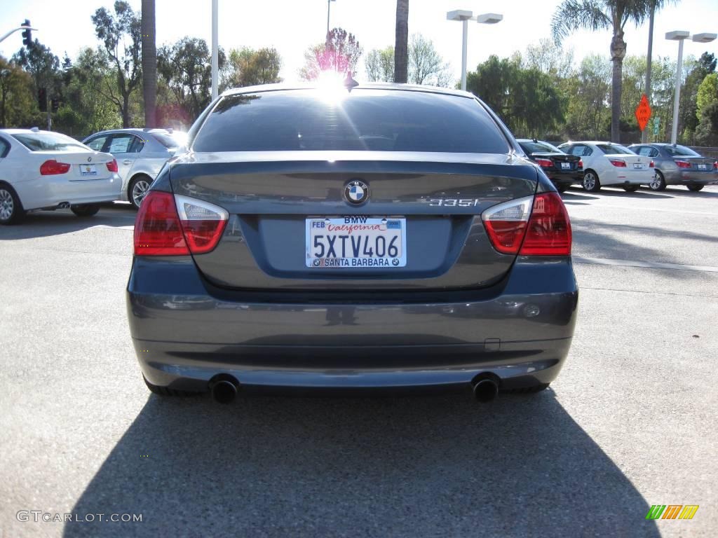 2007 3 Series 335i Sedan - Sparkling Graphite Metallic / Black photo #5