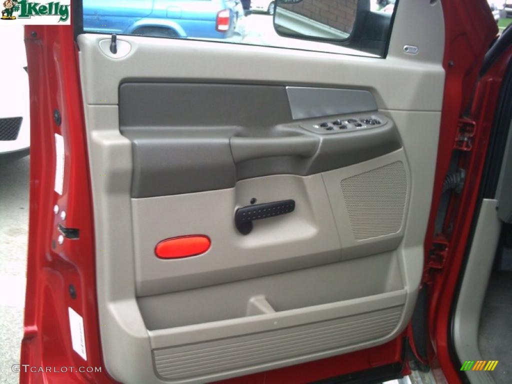 2008 Ram 3500 Big Horn Edition Quad Cab 4x4 Dually - Inferno Red Crystal Pearl / Khaki photo #7