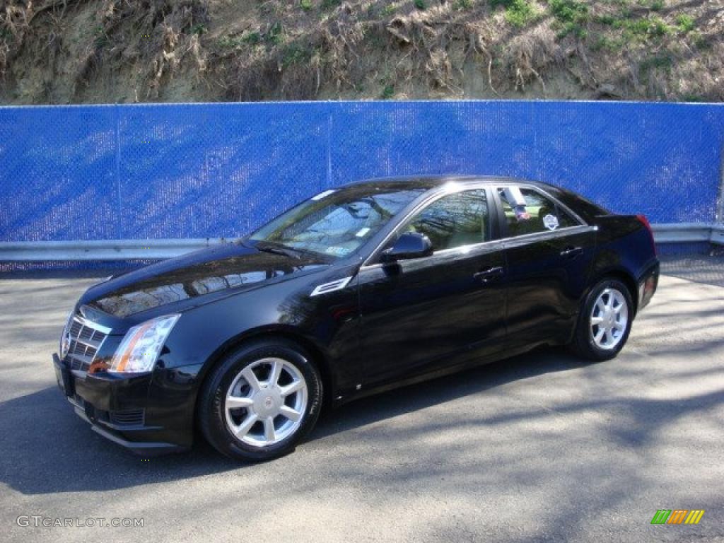 2008 CTS 4 AWD Sedan - Black Raven / Cashmere/Cocoa photo #1