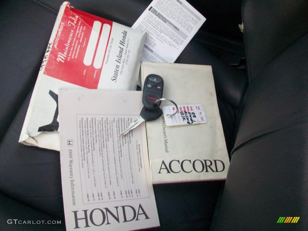 1999 Accord EX-L Coupe - Flamenco Black Pearl / Charcoal photo #30