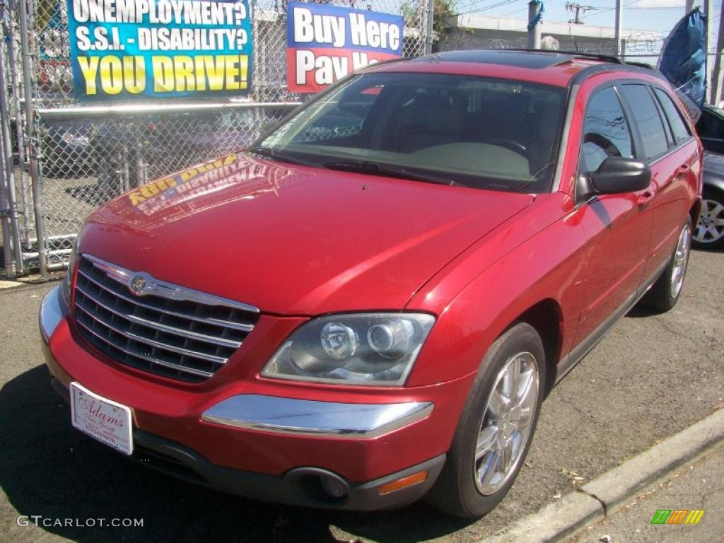 2005 Pacifica Touring - Inferno Red Crystal Pearl / Light Taupe photo #1