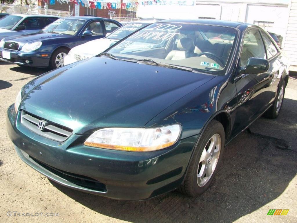 2000 Accord EX V6 Coupe - Dark Emerald Pearl / Ivory photo #1