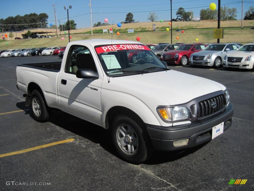 2004 Tacoma Regular Cab - Super White / Oak photo #2