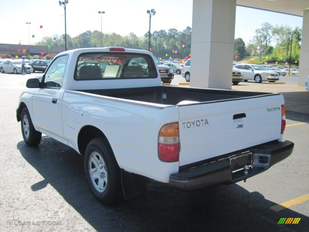 2004 Tacoma Regular Cab - Super White / Oak photo #5