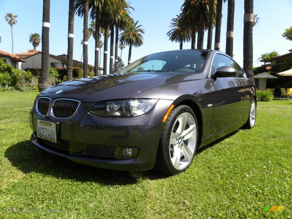 2008 3 Series 335i Coupe - Sparkling Graphite Metallic / Black photo #3