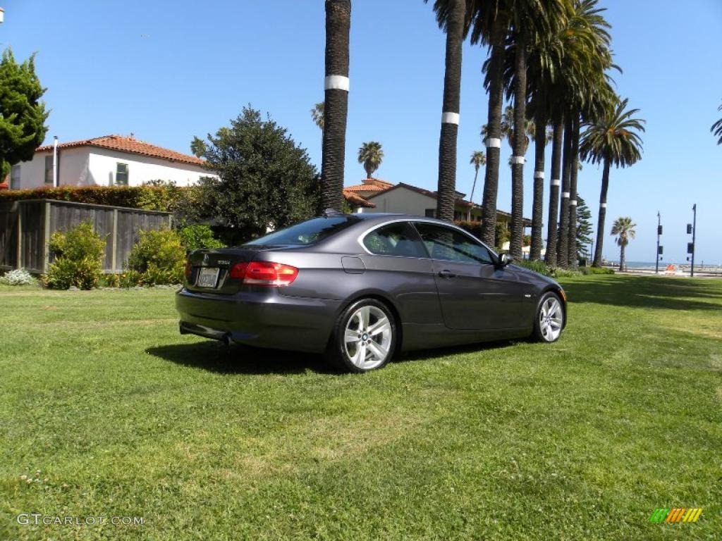 2008 3 Series 335i Coupe - Sparkling Graphite Metallic / Black photo #4
