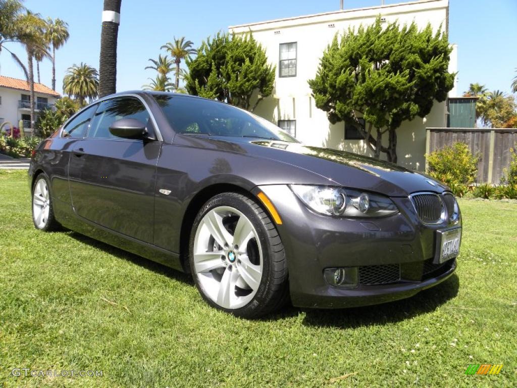 2008 3 Series 335i Coupe - Sparkling Graphite Metallic / Black photo #7