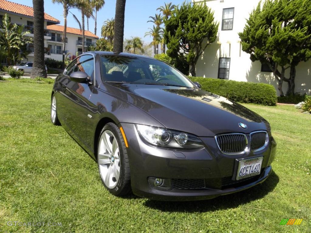 2008 3 Series 335i Coupe - Sparkling Graphite Metallic / Black photo #8