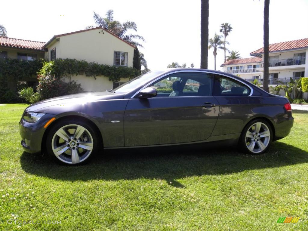 2008 3 Series 335i Coupe - Sparkling Graphite Metallic / Black photo #11