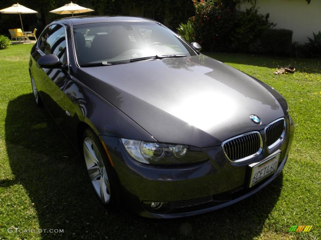 2008 3 Series 335i Coupe - Sparkling Graphite Metallic / Black photo #13