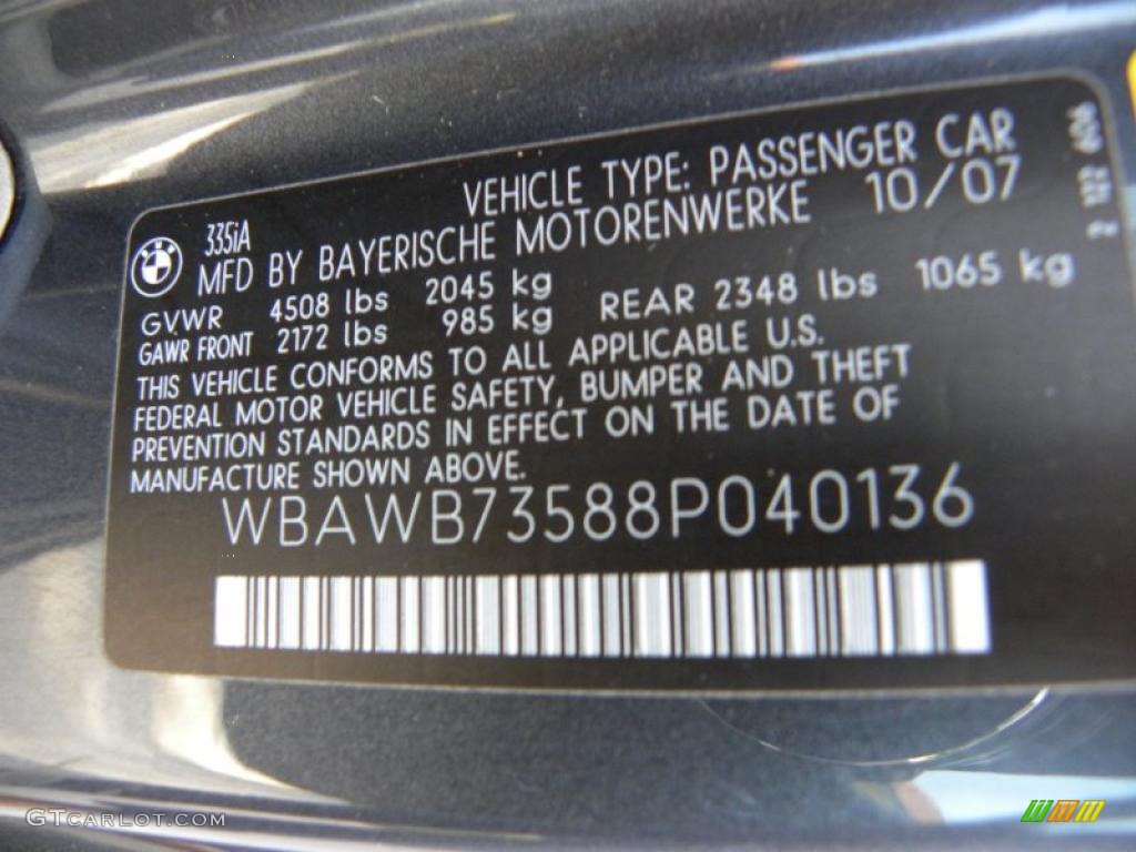 2008 3 Series 335i Coupe - Sparkling Graphite Metallic / Black photo #33