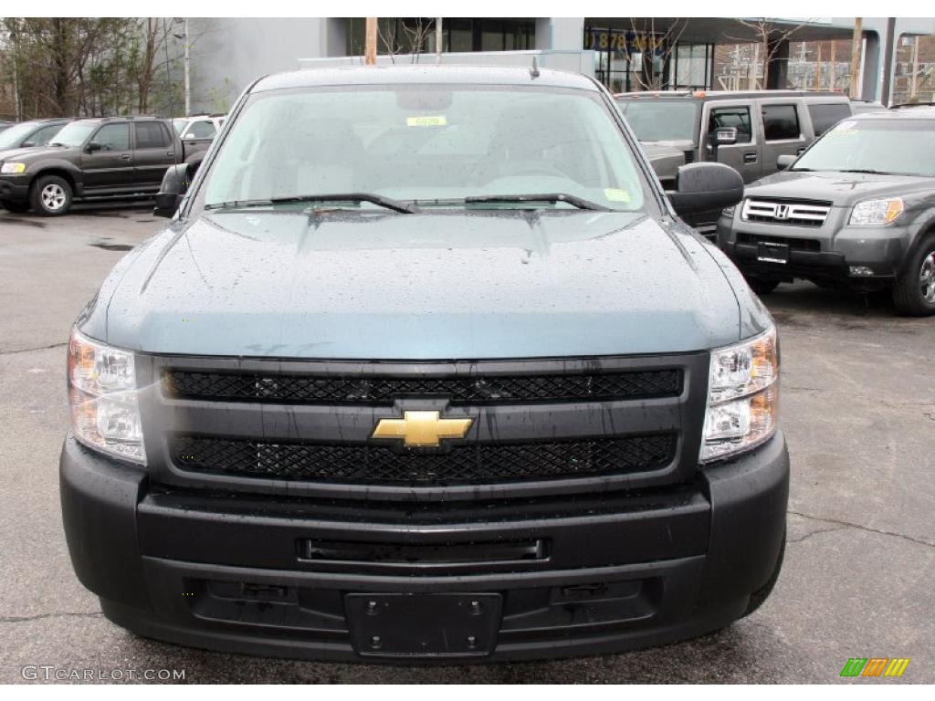 2009 Silverado 1500 Extended Cab - Blue Granite Metallic / Dark Titanium photo #2