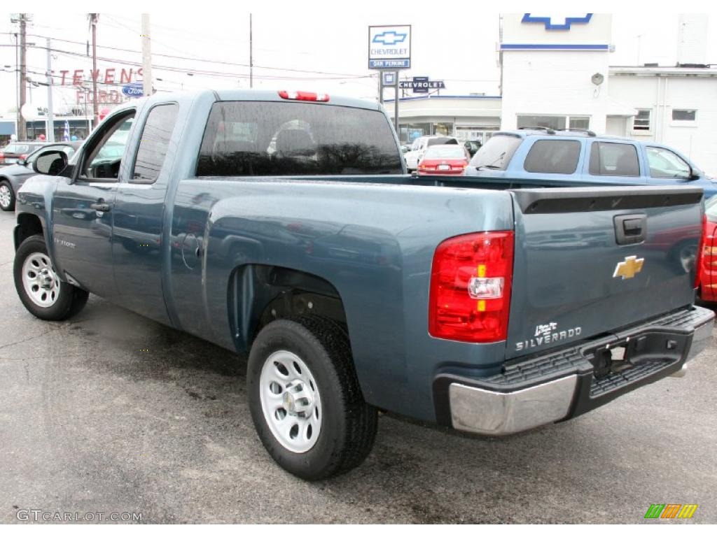 2009 Silverado 1500 Extended Cab - Blue Granite Metallic / Dark Titanium photo #8