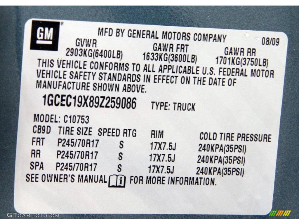 2009 Silverado 1500 Extended Cab - Blue Granite Metallic / Dark Titanium photo #26