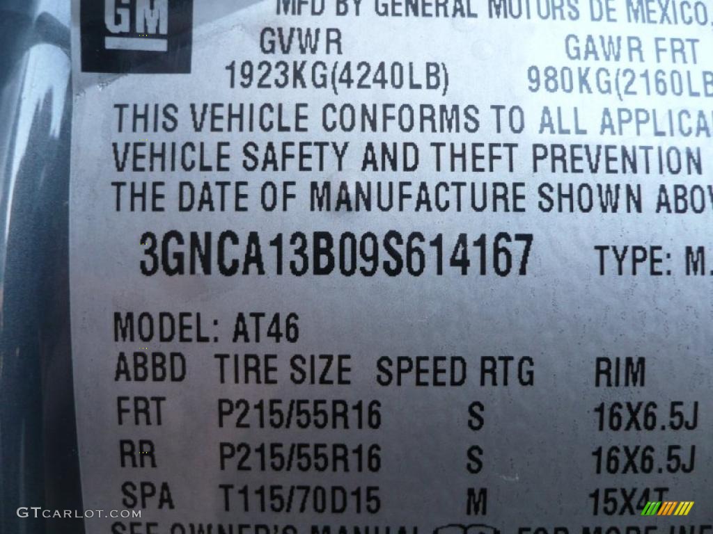 2009 HHR LS - Dark Gray Metallic / Cashmere photo #28