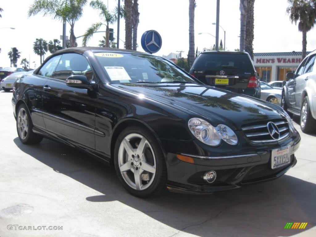 2007 CLK 550 Cabriolet - Black / Black photo #1