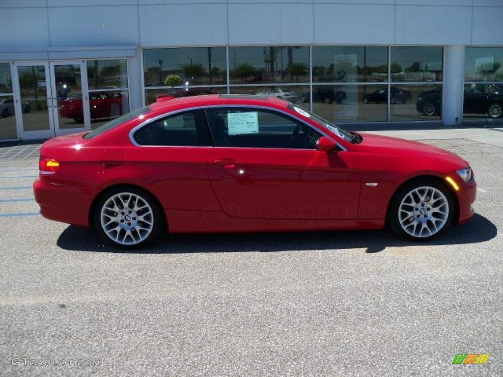 2007 3 Series 328i Coupe - Crimson Red / Black photo #3