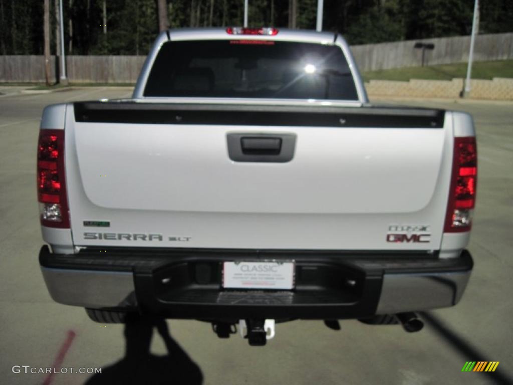 2010 Sierra 1500 SLT Crew Cab - Pure Silver Metallic / Dark Titanium/Light Titanium photo #6