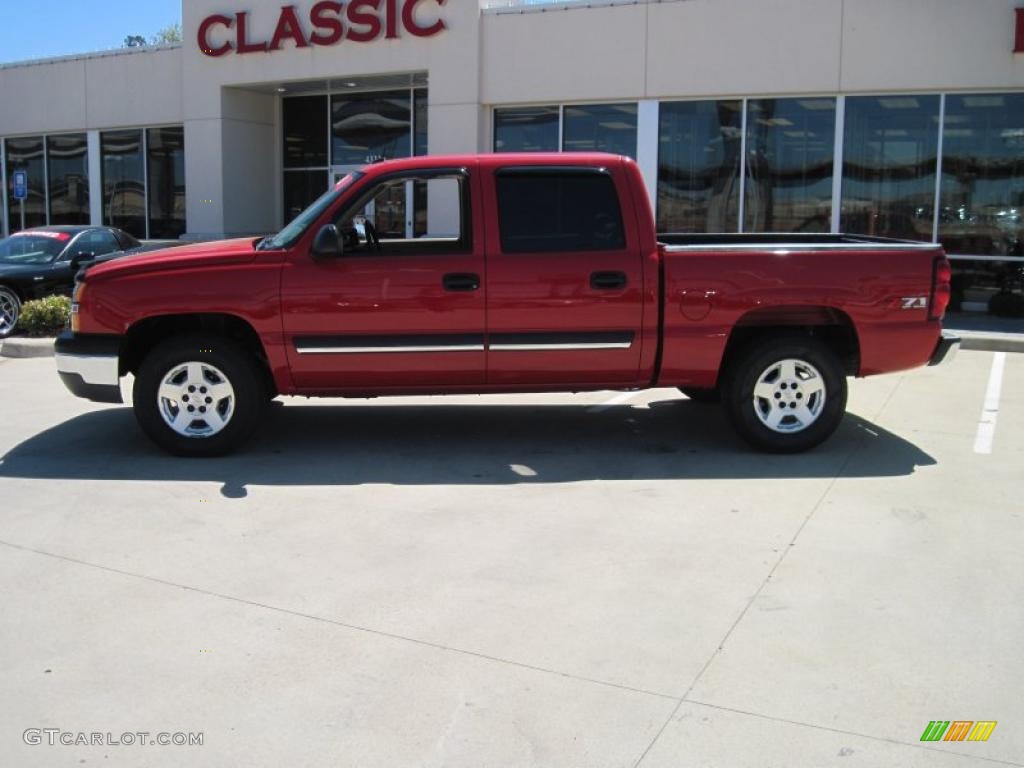 2004 Silverado 1500 Z71 Crew Cab 4x4 - Victory Red / Tan photo #3