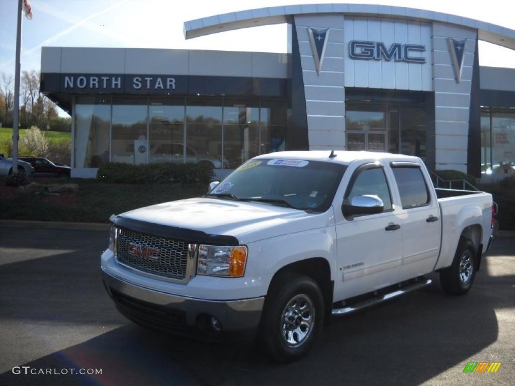 2008 Sierra 1500 SL Crew Cab 4x4 - Summit White / Dark Titanium photo #1