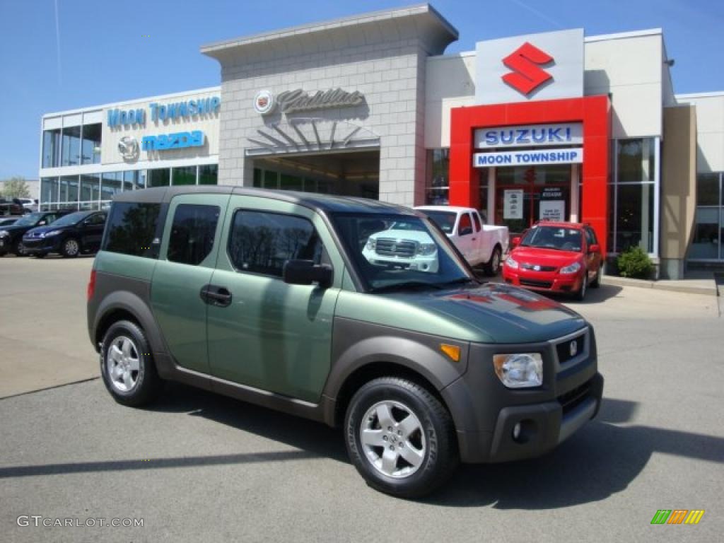 2004 Element EX AWD - Galapagos Green Metallic / Gray photo #1