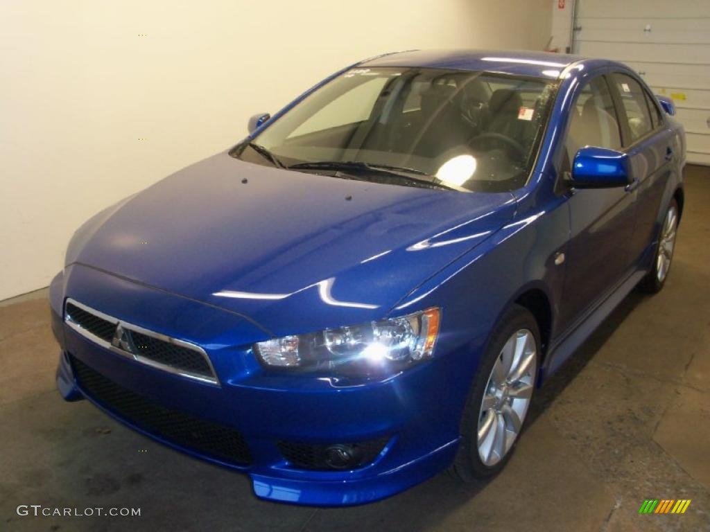 2010 Lancer GTS - Octane Blue Metallic / Black photo #1