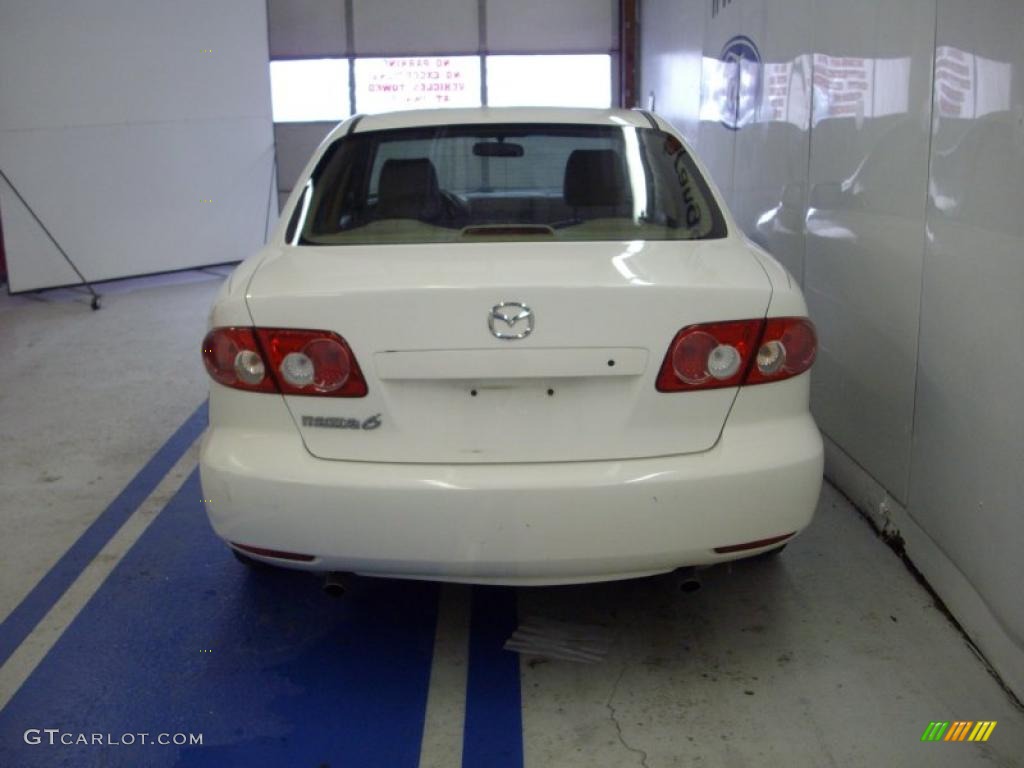 2003 MAZDA6 i Sedan - Performance White / Beige photo #4