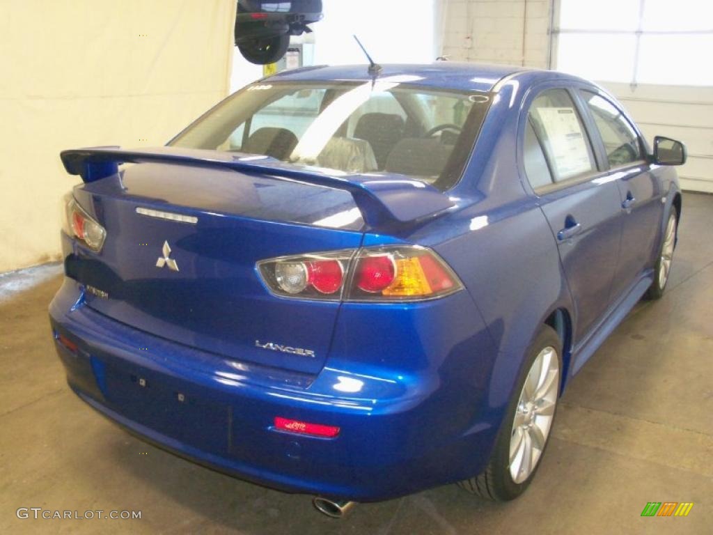 2010 Lancer GTS - Octane Blue Metallic / Black photo #10