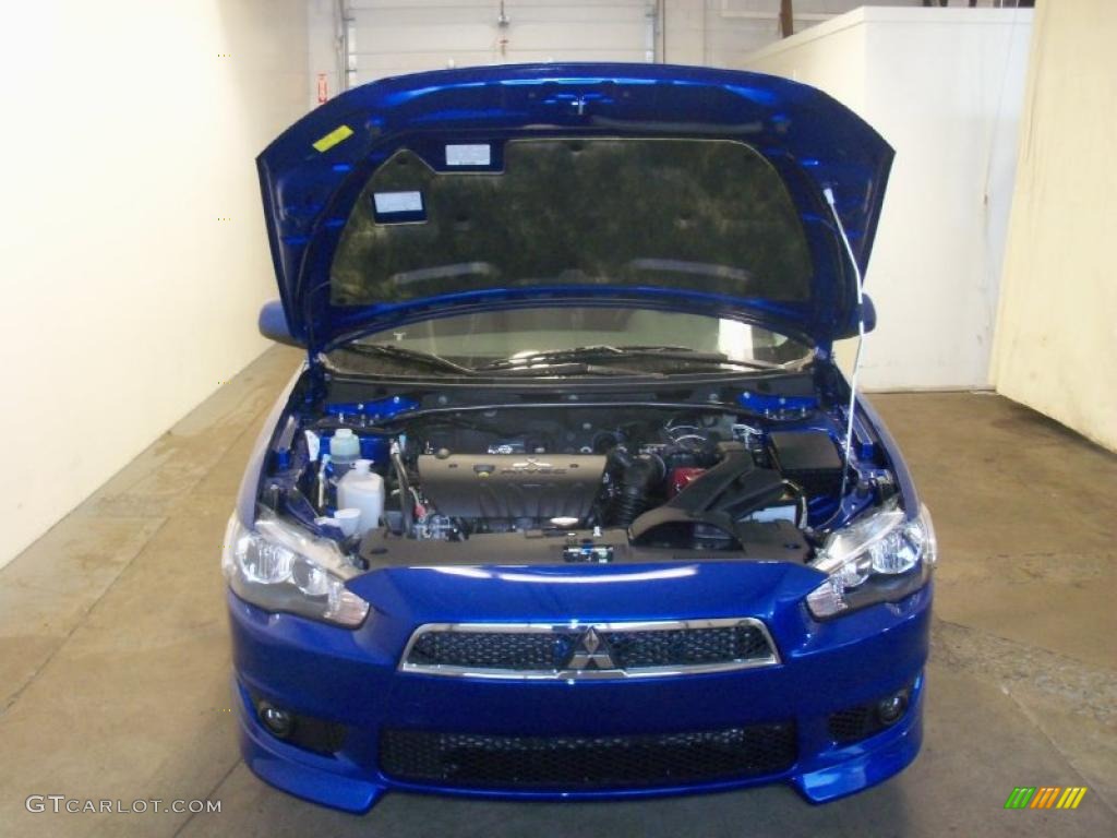 2010 Lancer GTS - Octane Blue Metallic / Black photo #13