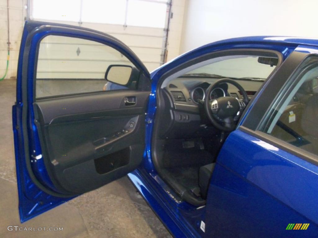 2010 Lancer GTS - Octane Blue Metallic / Black photo #15