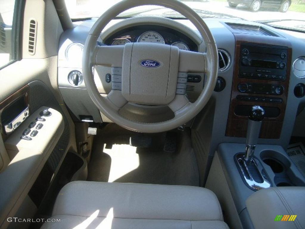 2004 F150 Lariat SuperCrew 4x4 - Oxford White / Tan photo #23