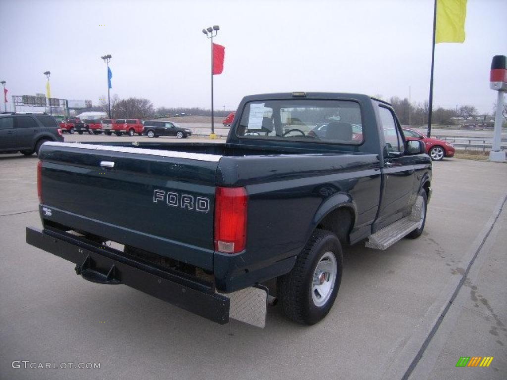 1992 F150 XLT Regular Cab - Dark Shadow Blue Metallic / Grey photo #3