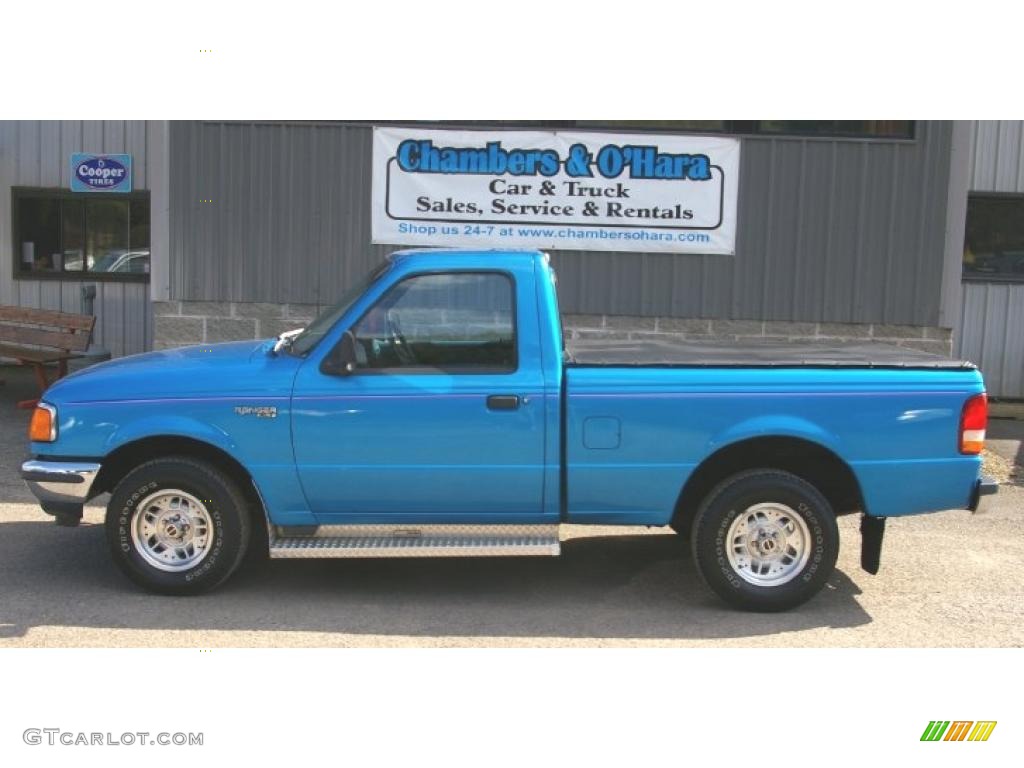 1994 Ranger XLT Regular Cab - Lapis Blue Metallic / Blue photo #2