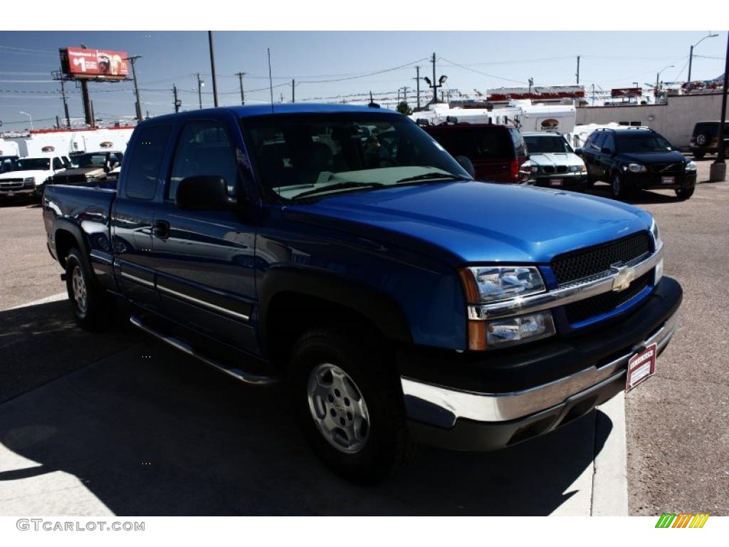 2003 Silverado 1500 LT Extended Cab 4x4 - Arrival Blue Metallic / Medium Gray photo #3