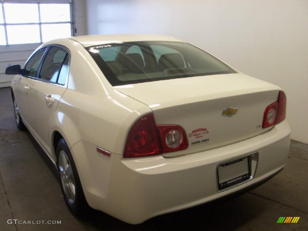 2008 Malibu LS Sedan - White / Titanium Gray photo #8