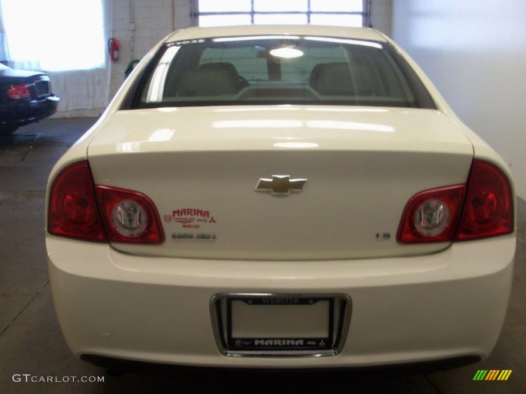 2008 Malibu LS Sedan - White / Titanium Gray photo #9