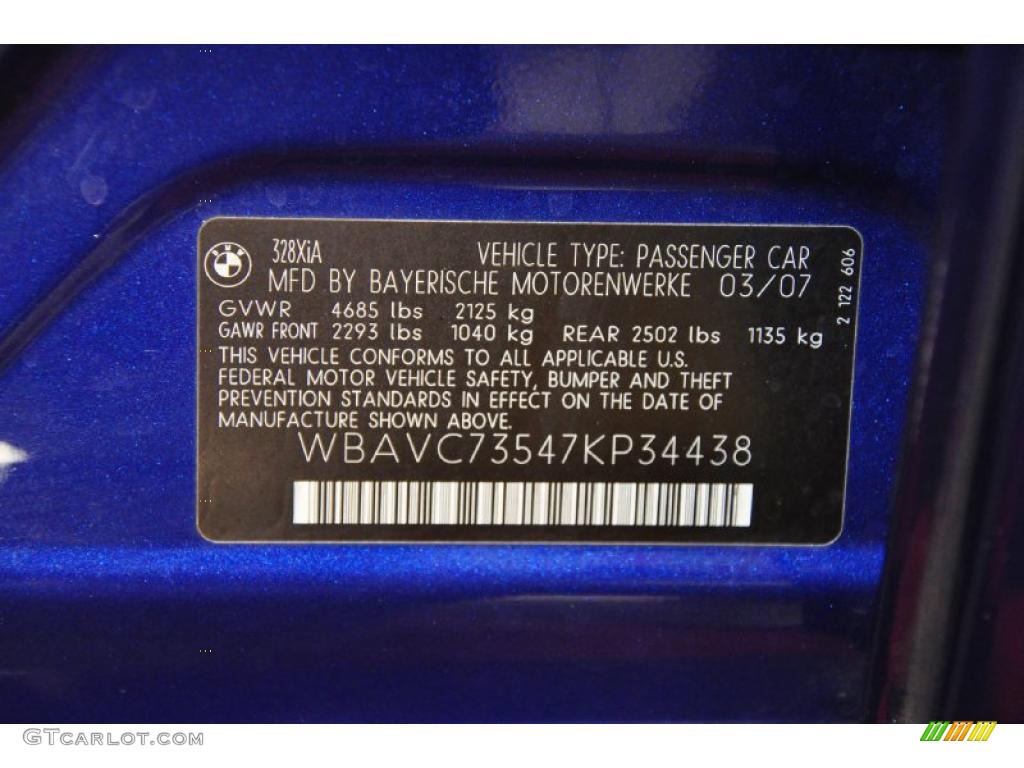 2007 3 Series 328xi Sedan - Montego Blue Metallic / Black photo #9