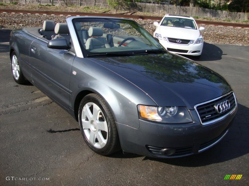 2006 A4 3.0 quattro Cabriolet - Dolphin Gray Metallic / Platinum photo #4