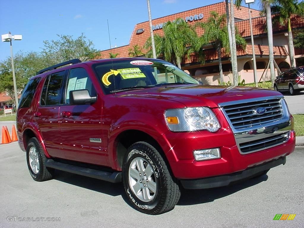 2008 Explorer XLT - Redfire Metallic / Camel photo #1