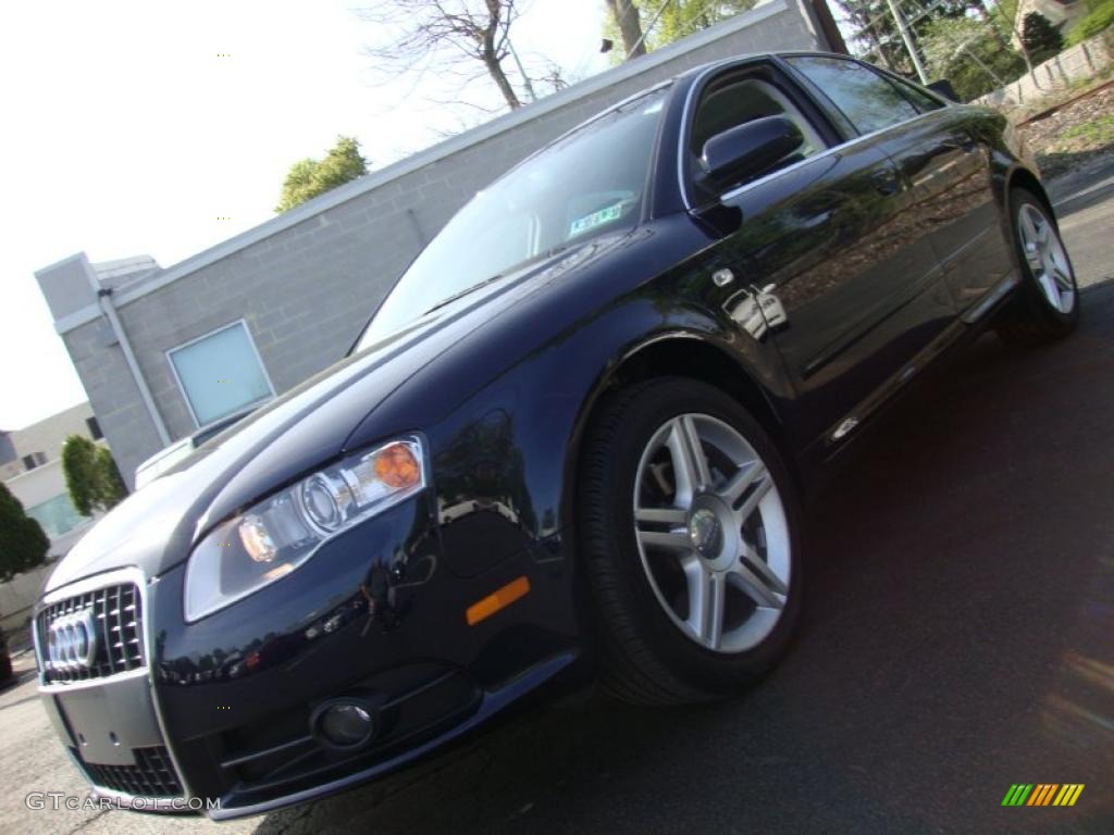 2008 A4 2.0T quattro Sedan - Deep Sea Blue Pearl Effect / Black photo #1