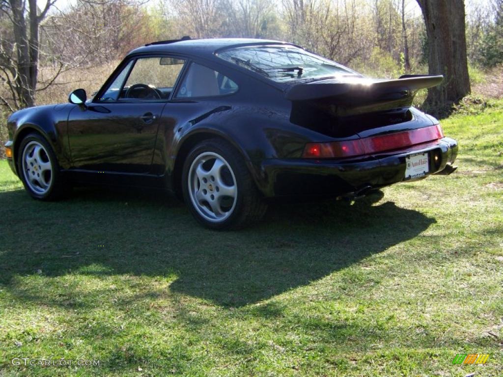 1992 911 Turbo Coupe - Black / Cashmere Beige photo #4