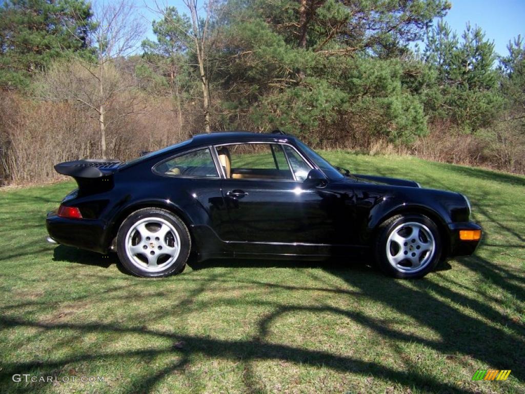 1992 911 Turbo Coupe - Black / Cashmere Beige photo #8