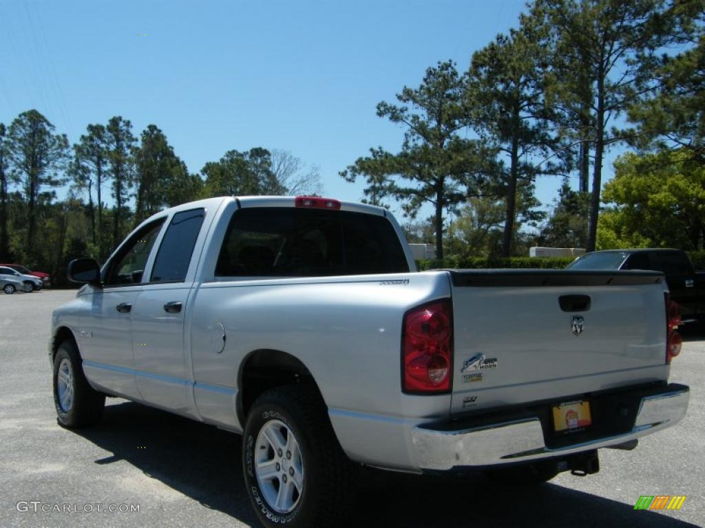 2008 Ram 1500 Big Horn Edition Quad Cab - Bright Silver Metallic / Medium Slate Gray photo #3